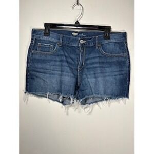 OLD NAVY Denim Shorts 8 Blue Raw Hem Frayed Casual Summer Jean Shorts Y2K Boho